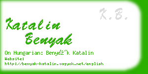 katalin benyak business card